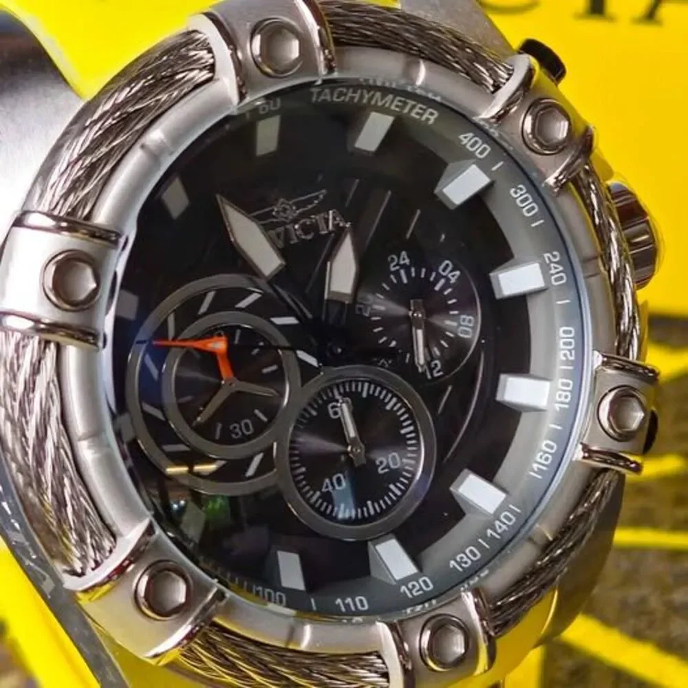 Invicta Bolt 49811 Zeus Chronograph 52mm Yellow Silver Men’s Watch